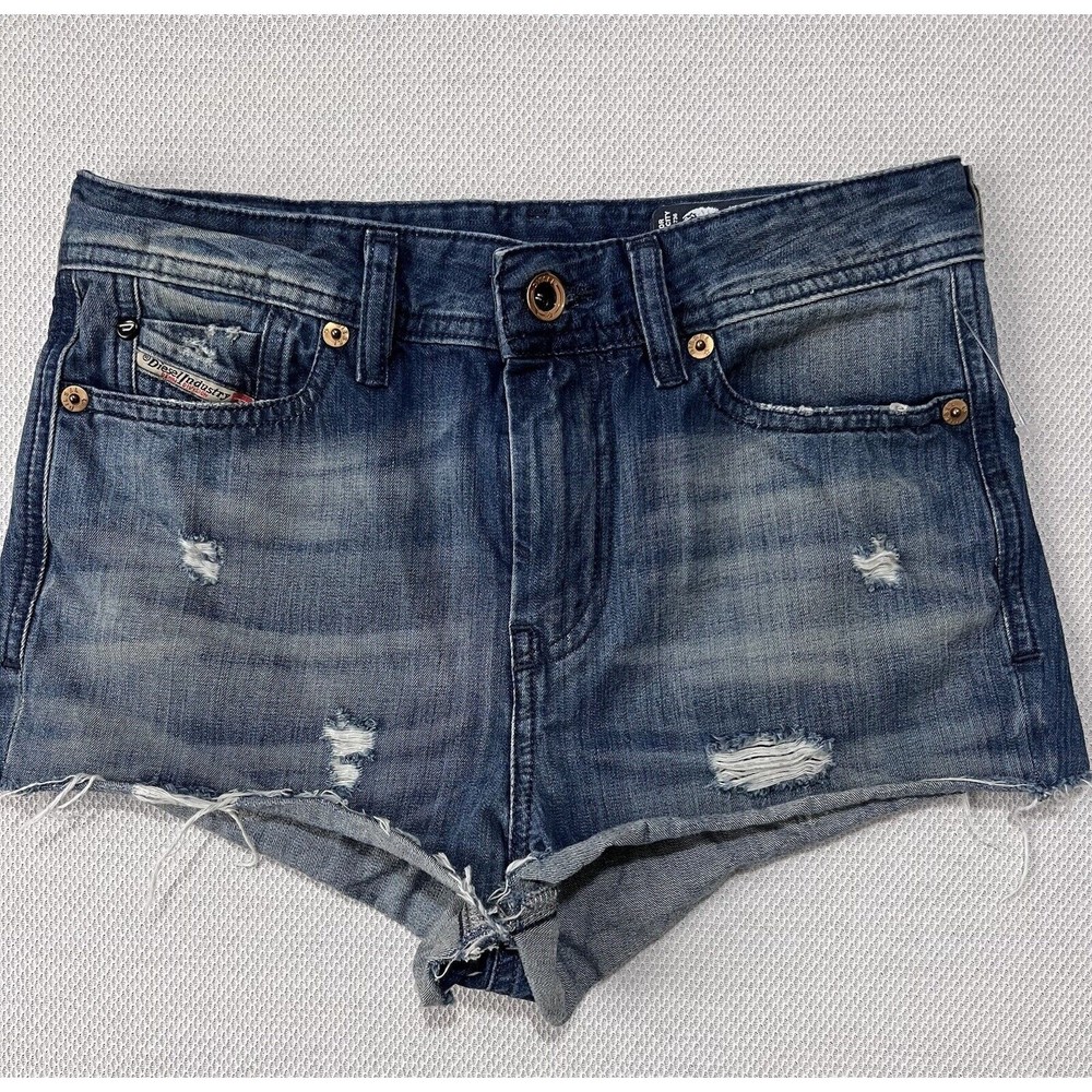 Diesel Industry Reenshort Regular Blue Women's Short 23 (Waist 26" Actual) Blue